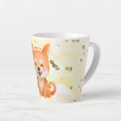 Cute Smiling Shiba Inu Latte Mok (Rechterhoek)
