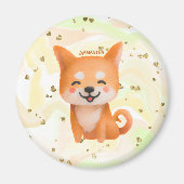 Cute Smiling Shiba Inu Magneet (Voorkant)