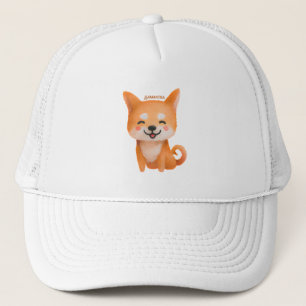 Cute Smiling Shiba Inu Trucker Pet