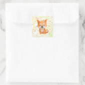 Cute Smiling Shiba Inu Vierkante Sticker (Tas)