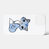 CUTE SMILING SKY BLUE KITTEN WITH BLUE EYES. Case-Mate iPhone CASE (Achterkant (horizontaal))