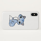 CUTE SMILING SKY BLUE KITTEN WITH BLUE EYES. Case-Mate iPhone CASE (Achterkant (horizontaal))