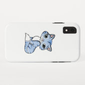 CUTE SMILING SKY BLUE KITTEN WITH BLUE EYES. Case-Mate iPhone CASE (Achterkant (horizontaal))
