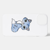 CUTE SMILING SKY BLUE KITTEN WITH BLUE EYES. iPhone HOESJE (Achterkant horizontaal)