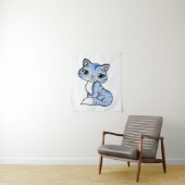 CUTE SMILING SKY BLUE KITTEN WITH BLUE EYES. WANDKLEED (In situ)