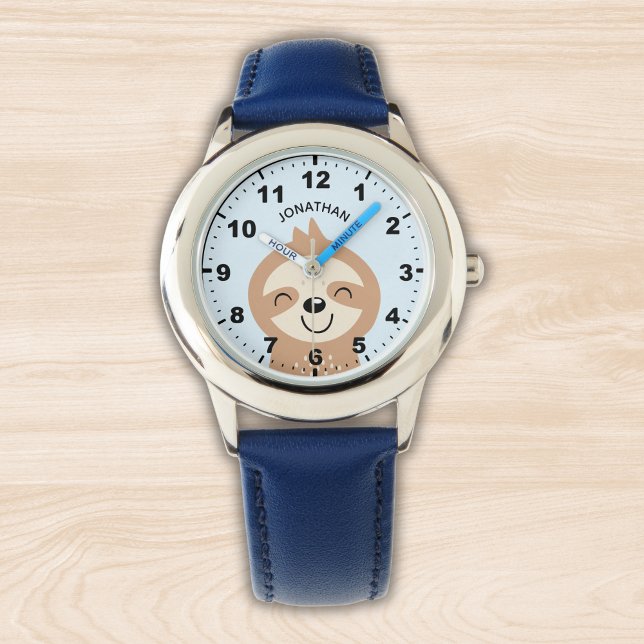 Cute smiling sloth for kids horloge (Creator heeft geüpload)