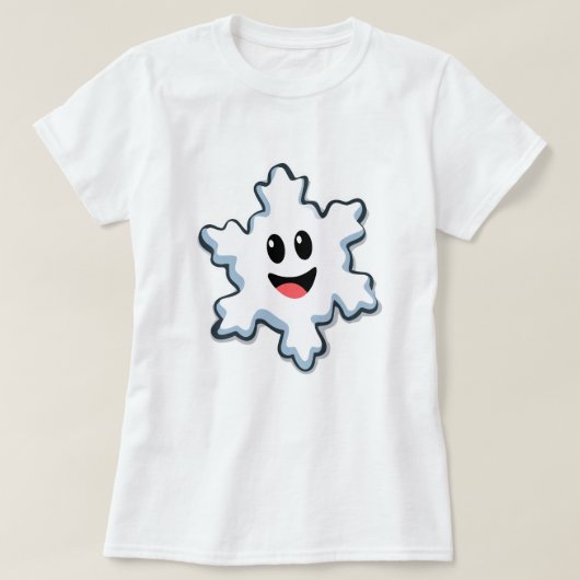 Cute Smiling Snowflake – Happy Christmas T-shirt (Design voorkant)