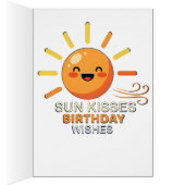 Cute Smiling Sun Birthday Greeting Card - Sun Kiss (Binnen (Rechts))