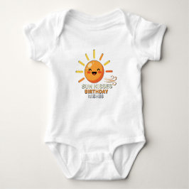 Cute Smiling Sun Birthday Wishes Baby Jersey Bodys Romper