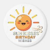 Cute Smiling Sun Birthday Wishes Fridge Magnet (Voorkant)