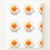 Cute Smiling Sun Birthday Wishes Lined Spiral Note Notitieboek (Achterkant)