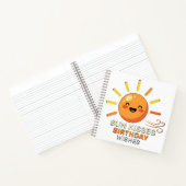 Cute Smiling Sun Birthday Wishes Spiral Notebook Notitieboek (Binnen)