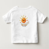 Cute Smiling Sun Birthday Wishes Toddler Fine Jers Kinder Shirts (Achterkant)