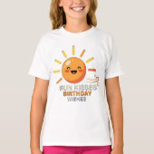 Cute Smiling Sun Birthday Wishes Toddler T-shirt (Voorkant)