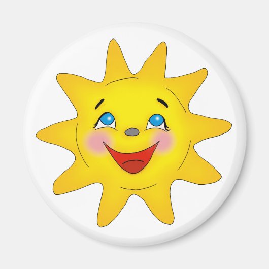 Cute Smiling Sun Magneet (Voorkant)