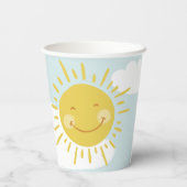 Cute Smiling Sun Papieren Bekers (Achterkant)