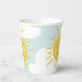 Cute Smiling Sun Papieren Bekers (Links)