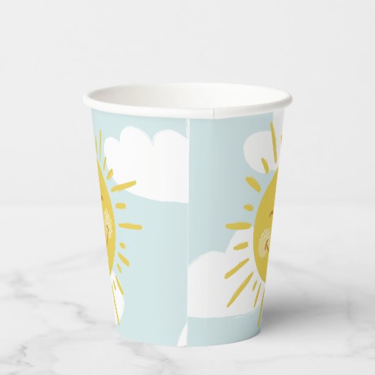 Cute Smiling Sun Papieren Bekers (Rechts)