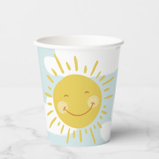 Cute Smiling Sun Papieren Bekers (Voorkant)