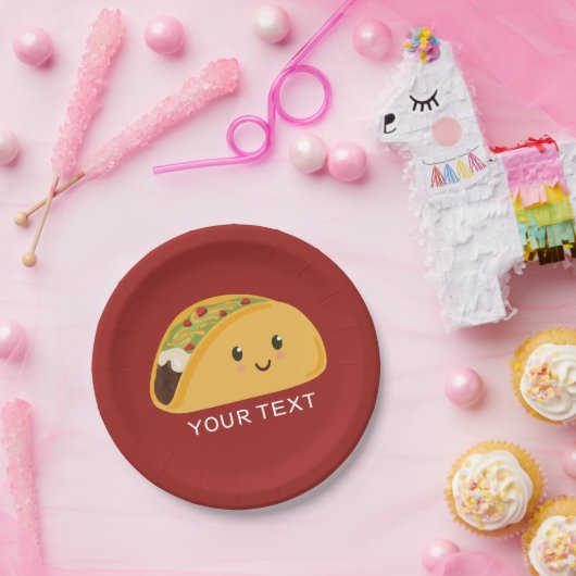 Cute Smiling Taco Party Bord (Feest)