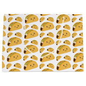Cute Smiling Taco Pattern Gift Bag Large Cadeautasje (Voorkant)