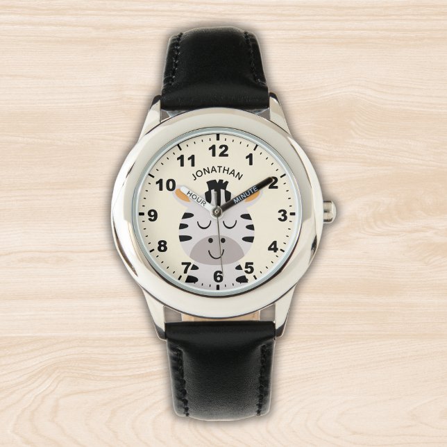 Cute smiling zebra for Boy Horloge (Creator heeft geüpload)