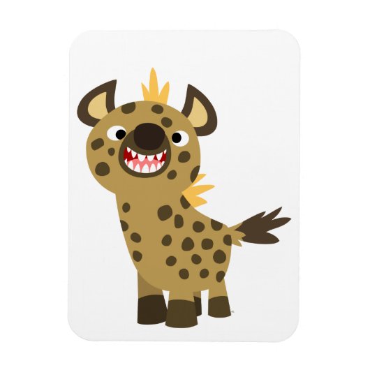 Cute Smilling Cartoon Hyena Flexible Magnet Magneet (Verticaal)