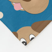 Cute Smilling Dog met Big Ears Fleece Deken (Hoek)