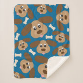 Cute Smilling Dog met Big Ears Sherpa Deken (Voorkant)