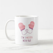 Cute Smith met je Mitten Love Pun Koffiemok (Links)