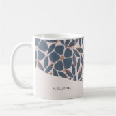 Cute Smokey Blue Roze Bloem Glitter Mok (Links)