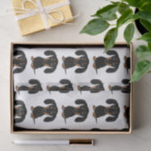 Cute Smooth Coated Black en Tan Dachshund Pattern Tissuepapier (Geschenk)