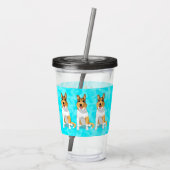 Cute Smooth Collie Dog Acryl Drinkbeker (Achterkant)