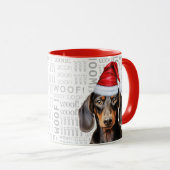Cute Smooth Dachshund Lover Christmas Holiday Mok (Voorkant rechts)