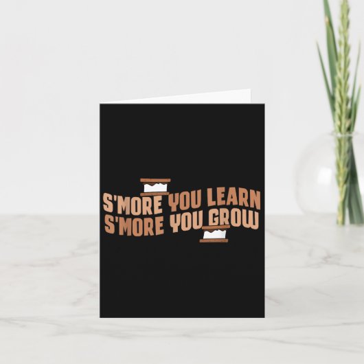 Cute Smore You Learn Smore You Grow Motivation  Kaart (Voorkant)