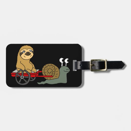 Cute Snagellak in Red Wagon Bagagelabel (Voorkant horizontaal)