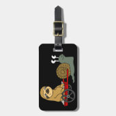 Cute Snagellak in Red Wagon Bagagelabel (Voorkant verticaal)