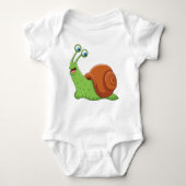 Cute Snail Baby Bodysuit (Voorkant)