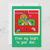 Cute Snail Christmas Mail  Feestdagenkaart (Voorkant)