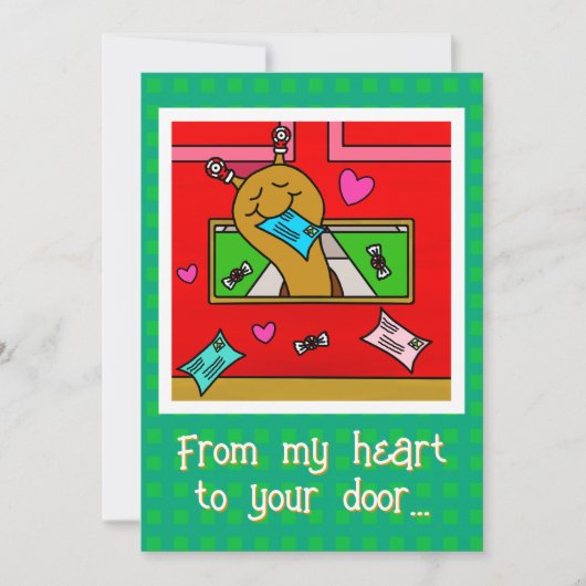 Cute Snail Christmas Mail  Feestdagenkaart (Voorkant)