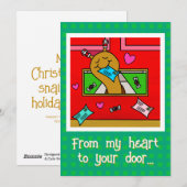 Cute Snail Christmas Mail  Feestdagenkaart (Voorkant / Achterkant)