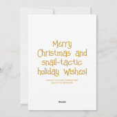 Cute Snail Christmas Mail  Feestdagenkaart (Achterkant)