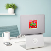 Cute Snail Christmas Mail Vinyl Sticker (Laptop op bureau)