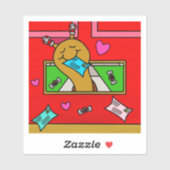 Cute Snail Christmas Mail Vinyl Sticker (Vel)