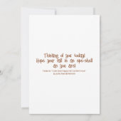 Cute Snail Comfort Food Happy Fall  Kaart (Achterkant)