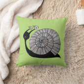 Cute Snail Green Kinderen Kussen (Deken)