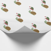 Cute Snail-kerstmis Elf Cadeaupapier (Hoek)