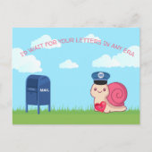 Cute Snail Mail Pen Pal Postcard Briefkaart (Voorkant)