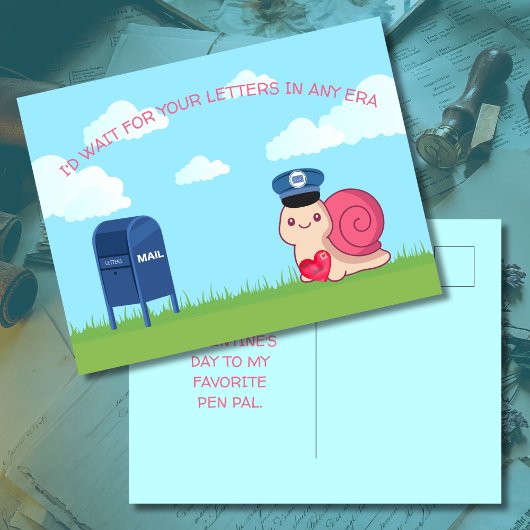 Cute Snail Mail Pen Pal Postcard Briefkaart