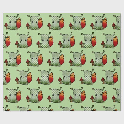 Cute Snail-patroon Cadeaupapier (Vlak)